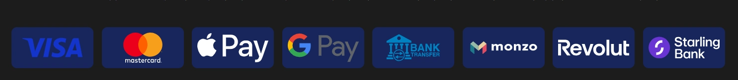 Casper Spins cashier screen showing current payment methods